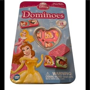 Disney Princess Dominoes - 28 Dominoes comes in a collectible tin box.